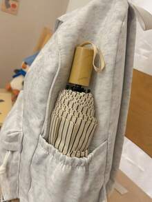 女款淡粉色壓紋蝴蝶後背包，柔軟紋理尼龍學生書包，可愛休閒日常旅行日用背包，適合青少年女孩 - 彩色 - 查看 9