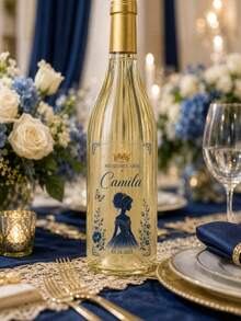 Personalized Transparent Wine Bottle Labels, Customized Name And Date Bottle Stickers, Suitable For Party Favors, Table Decor, Gift Wrapping, Sealing Stickers, Self-Adhesive Paper Material - Multicolor - View 4