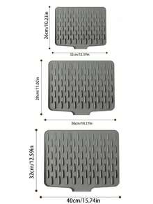 Non-Slip Kitchen Drain Mat, Multi-Functional Drain Mat With Built-In Drainage Design, Heat-Resistant And Easy To Clean, Suitable For Countertops, Sinks, Refrigerators, Keeps Kitchen Dry, Kitchen Storage - Multicolor - View 5