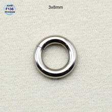 قطعة واحدة من حلقة أنف F136 من التيتانيوم للجنسين 0.8 مم-6 مم حلقة تيتانيوم مصقولة لثقب الحاجز الأنفي خفيفة الوزن لثقب الأنف وأقراط الأذن مع وسادات كحولية - حلقة أنف من التيتانيوم بحلقة إغلاق - مشاهدة 59