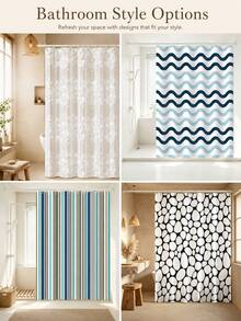 Tirai Mandi Motif Bunga Putih, Tebal, Tahan Air dan Tahan Jamur, Mudah Dipasang, Termasuk Cincin Plastik, Cocok untuk Dekorasi Kamar Mandi dan Pembatas Kamar Mandi, Ruang Mandi, Aksesoris Kamar Mandi, Dekorasi Kembali ke Sekolah. - MultiWarna - View 9