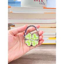 Zinc Alloy Small Chrysanthemum Color Folding Portable Four-Leaf Clover Rhinestone Handbag Hook Bag Hook - Multicolor - View 6