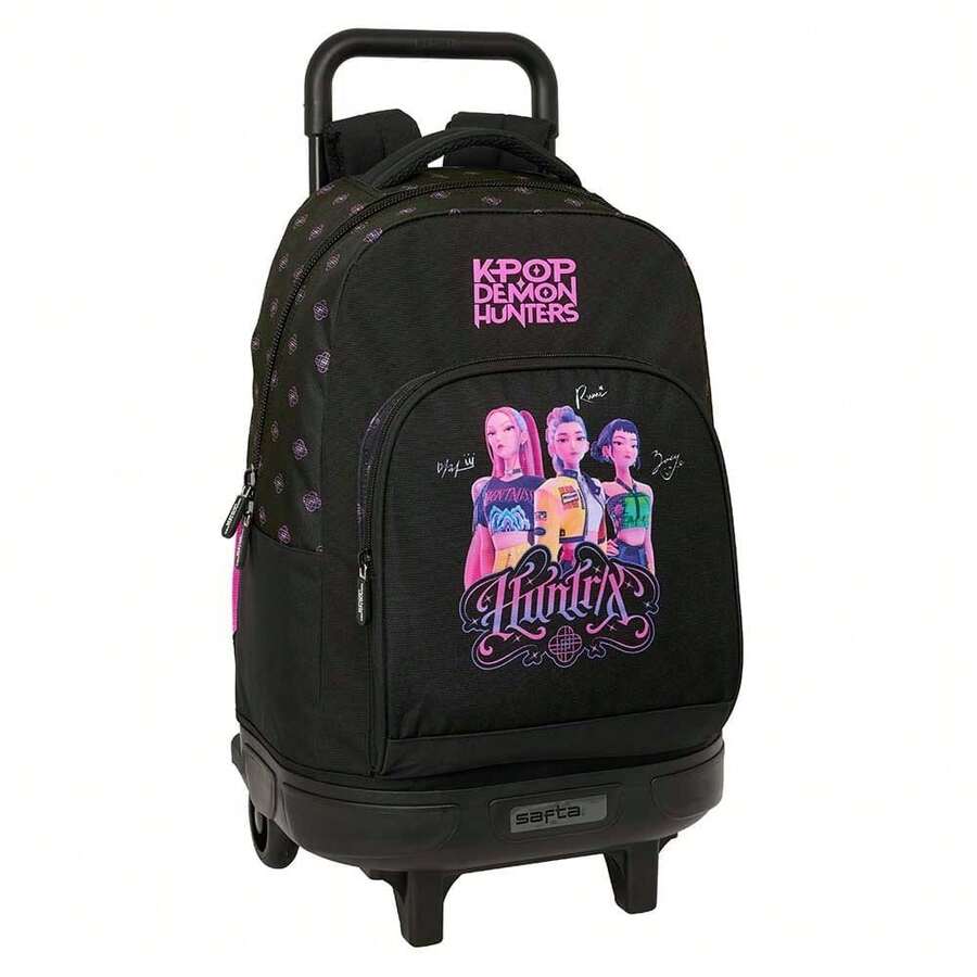 Safta KPop Demon Hunters K-Pop Demon Hunters School Backpacks, Mini, Teen, Junior, Double, Expandable, Trolley Compatible - Large Wheeled Backpack - View 1