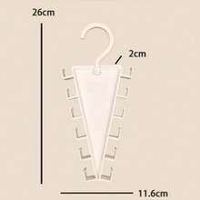 1PC V-Shaped Double Sided Hanging Organizer With 12 Hooks 360 Rotatable Space Saving Storage Solution For Bedroom Closet Kitchen Bathroom Accessories Waterproof Durable Practical Home Organization - White - View 8