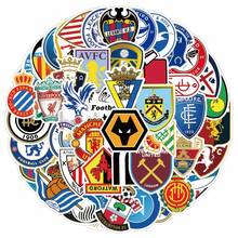 FIFA 50pcs Football Club Badge Stickers, Colorful Football Badge Style Stickers, Suitable For Scrapbooking And DIY Decoration - Multicolor - View 1