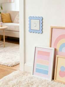 Cloud Switch Cover, Cute Macaron Color Decorative Frame, Aesthetic Cloud Style Surrounding Decoration, Asymmetric Dust-Proof Protective Cover, Suitable For Bedroom, Kitchen, Living Room, Fits Up To 8.6cm (3.38in) Switch Size, Home Decor - A - View 4