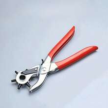 1 buah Alat Pelubang Sabuk Kulit Imitasi Tugas Berat - Alat Tangan Baja Berputar dengan Pegangan Karet Merah, Cocok untuk Sabuk, Proyek Jahit, dan Kerajinan Tangan - Hadiah Sempurna untuk Penggemar DIY, Alat Pelubang Kulit Imitasi - 1 buah - View 9