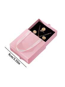 1pc Luxury Jewelry Storage Box, Portable Handheld Drawer Style Gift Box, Multi-Layer Necklace Ring Bracelet Organizer, High-End Decorative Jewelry Packaging Box - Multicolor - View 5