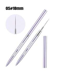 Set Kuas Nail Liner Matte untuk Desain Nail Art, Pena Gambar Pita Garis Detail Halus Panjang Profesional, Alat Manikur DIY - MultiWarna - View 11