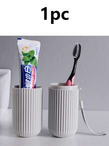 1/2pcs Minimalist Solid Color Portable Travel Toothpaste & Toothbrush Storage Box, With Hanging Rope Multifunctional Wash Cup Storage Box, Suitable For Camping, Business Travel, Home Bathroom Daily Use, Compact Toiletries Accessories, Ideal Gift For Back To School And New Year - Multicolor - View 14