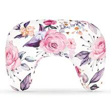 Nursing Pillow Cover, Made Of Soft Knitted Fabric, Designed For Moms, Featuring Fashionable Floral Pattern (Pillow Cover Only) - Multicolor - View 17