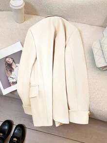 Elegante chaqueta blazer, nueva chaqueta casual, blazer con cierre de botones elegante, traje de primavera blanco con estilo - Blanco - Ver 6