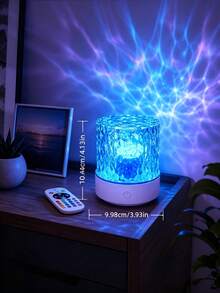 2026 Upgraded USB Powered Aurora Water Ripple Projection Smart Lamp, Rotating Multicolor Light Effects, Touch Color-Changing Crystal Cube Atmosphere Light, Bedroom Bedside Desktop Decor Night Light, Room Dorm Romantic Lighting Ornament, No Battery, Ins Style Atmosphere Lamp, Birthday Gift, Couple Gift, Christmas Gift - Multicolor - View 7