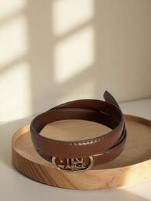 Designer Letter Alloy Buckle Women's Belt | Adjustable Vintage Belt, Sturdy And Durable, Jeans, Dress, Multi-Occasion Matching Accessory - Multicolor - View 3