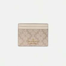 Kate Spade Dompet Kartu, Dompet Koin, dan Dompet Saku Depan Wanita Bentuk Bunga Sekop yang Ringkas dan Tipis - Aprikot - View 1