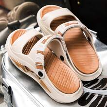 Summer New Men's Comfortable Lightweight Personalized Slippers Beach Sandals Thick Sole Wear-Resistant - Khaki - View 2