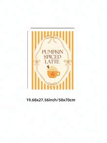 1pc Frameless Pumpkin Spice Latte Fall Wall Art Poster Dorm Gift - Multi-color - View 13