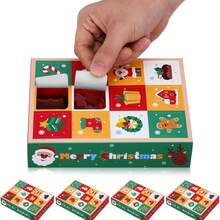 5-Piece/10 Piece Christmas Blank Countdown Calendar Box, Christmas Countdown Set, Christmas Party Decoration - Multicolor - View 7
