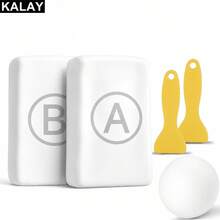 عصا معجون إيبوكسي KALAY AB 100/200/400 جرام معززة بالفولاذ، حشوة إصلاح مناسبة للمعادن والخشب والبلاستيك والبلاط والسيراميك، معجون لاصق مقاوم للماء لإصلاح المنزل والربط ومشاريع DIY - أ+ب - مشاهدة 7