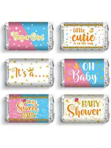 Customized Personalized Mini Candy Stickers, Stickers Only. Mini Candy Stickers, Customized Label Packaging. Exquisite Mini Candy Chocolate. Social Event Giveaways. Birthday Gifts. Mini Chocolate, Mini Candy Packaging, Mini Candy Bar Label Stickers - Multicolor - View 5