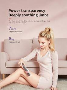 Portable Wireless Muscle Massager, Soft Silicone Massage Head, High Torque Motor, 7mm Deep Penetration To Relieve Muscle Tension, Multi-Speed Adjustment, 240g Lightweight Pocket Design, USB-C Charging, Quiet Operation, Relax Anytime - 1 - View 9