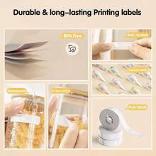 Niimbot 1 Roll Thermal Label Waterproof Sticker Self-Adhesive White Paper D110/D11/H1s Mini Thermal Printer Label Barcode Printing - View 5