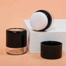 Portable Loose Powder Case With Makeup Mirror And Puff, 5g Portable Empty Powder Box, Refillable Loose Powder Container, Blush Case, Suitable For Travel, Used For Foundation, Contour Powder, BB Cream Container, Great Valentine's Day Gift - Multicolor - View 3