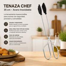 35cm Scissor-Style Kitchen Tongs Stainless Steel With Black Silicone Tips For BBQ And Grilling, Secure Food Grip Tool - 支付 - 查看 3