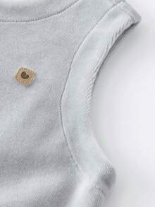 mini bala Baby Fine Velvet Belly‑Protect Vest, Versatile For Inner & Outer Wear, 2026 Fall‑Winter - Light Gray - View 6