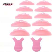 35pcs Eyelash Lifting Kit Silicone Pad Eye Lash Perm Pads Eyelashes Extension Additions 3D Eyelash Curler Applicator Tools - Multicolor - View 12