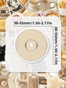 50Pcs Cream Cozy Aesthetic Stickers, Neutral Beige Cute Decals Featuring Cat Paws, Coffee, Pastry, Seashell, Retro Daily Objects, Soft Vintage Stickers For Journal, Laptop, Phone Case & Scrapbook DIY Crafts - Multicolor - View 4