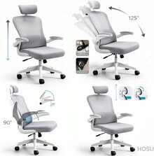 Home Office Chairs - Grey - View 5
