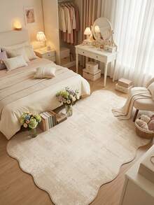 1 Buah Karpet Area Lembut Bergaya Minimalis Modern Estetika Prancis Warna Krem, Bahan Kasmir Imitasi, Cocok untuk Kamar Mandi, Dapur, Pintu Masuk, Lorong, Samping Tempat Tidur, Ruang Tamu, Kamar Tidur, Dapat Dicuci dengan Mesin Sepanjang Musim, Ukuran Besar Asimetris, Dekorasi Rumah - MultiWarna - View 1