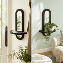 Arched Mirror Wooden Wall Hanging Shelf, Wall Decor Storage Rack, Suitable For Entryway, Bedroom, Living Room - View 10