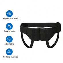 1pc Hernia Belt For Men And Women, Hernia Support Truss For Single/Double Inguinal, Adjustable Waist Strap With 2 Removable Compression Pads - Black - View 7