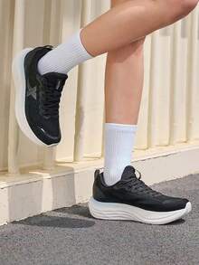 XTEP New Mesh Breathable Cushioned Versatile Lightweight Women's Running Shoes - Black - View 3