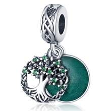 1pc Silver-Plated Lucky Four-Leaf Clover Tree Of Life Bead, Horseshoe, Heart Tree, Infinity Symbol Multiple Styles, Inlaid With Emerald Green Zirconia And Green Enamel, Suitable For Bracelet Necklace DIY, Symbolizing Peace And Good Luck Gift Accessory - Multicolor - View 17