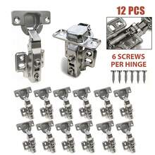 2/4/8/10pcs Straight Arm Cabinet Hinges, Wardrobe Soft Close Dampened Hinges, Cold Rolled Steel Cabinet Door Hinges, Straight Arm Soft Close Dampened Hinges - Multi-color - View 8
