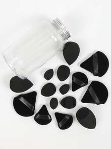 30pcs Makeup Sponge Set, Random Packaging Bottle And Bag, Regular Makeup Sponge, Mini Makeup Sponge, Powder Puff, Mini Powder Puff, Mini Finger Cushion Powder Puff; Foundation Makeup Sponge, Suitable For Liquid Foundation, Concealer, Loose Powder, Flawless Application - Multicolor - View 8