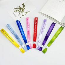 1/5/10/20/30 cái vòng đeo tay ruy băng tiệc tùy chỉnh, vòng đeo tay giấy Tyvek chống nước in tên văn bản cho sự kiện, sinh nhật, đám cưới, họp nhóm, lễ hội âm nhạc, buổi hòa nhạc, màu neon - Nhiều màu - Xem 4