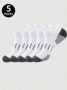 5/10/20 Pairs Men's Sports Letter Socks, Comfortable Soft Breathable Athletic Socks, Casual Running Socks - Multicolor - View 10