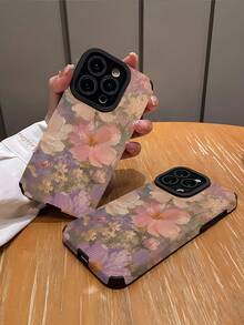 1件花卉圖案軟手機殼，適用於 Apple 及多款機型 - 彩色 - 查看 2