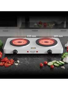 Adler Portable Camping Stove, Travel Cooktop, Electric Camping Cooker - Compact Design, Adjustable Temperature - EU E Type Plug(220-240V) - View 2