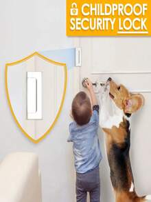 New Home Security Door Lock, Aluminum Alloy Anti-Theft Door Lock, Child Safety Door Reinforcement Lock With 3-Inch Door Stopper - Door Stop - View 3