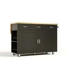 Mobile Storage Islands - Black - View 1