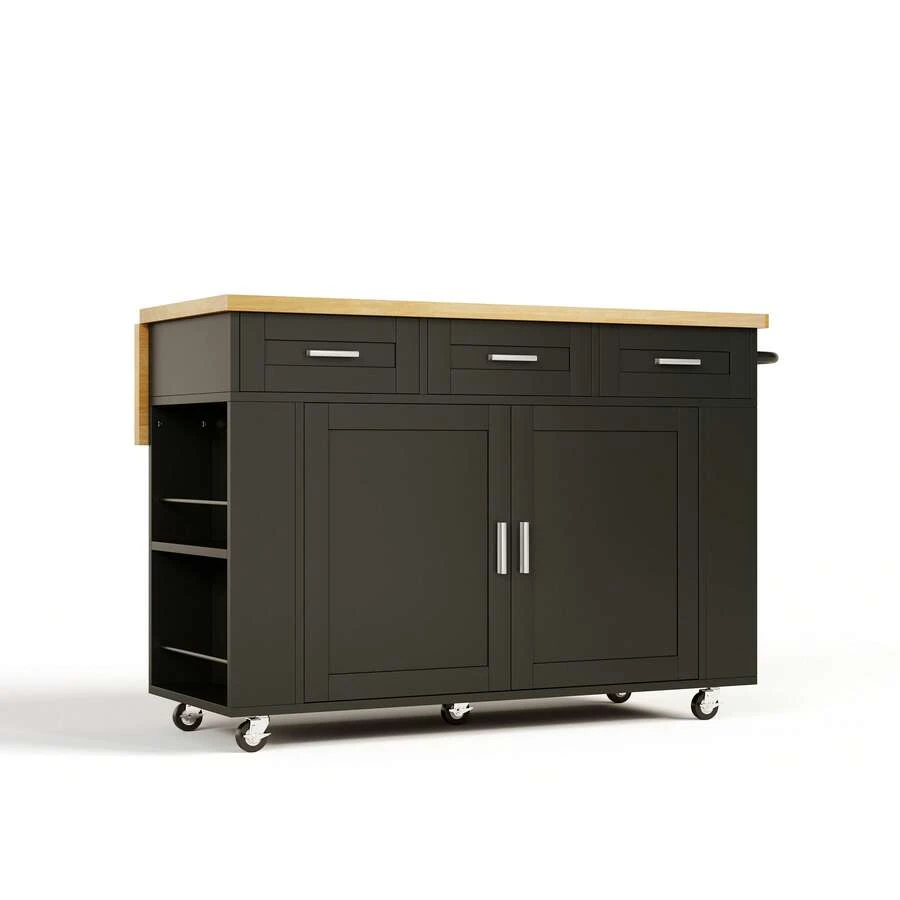 Mobile Storage Islands - Black - View 1