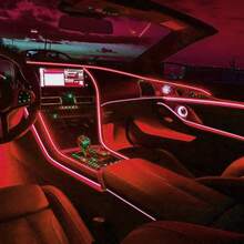 Car Interior Decorative Light Strip Ambient Light Cold Light Decoration Dashboard Center Console Car LED Ambient Light Accessories - A - View 2