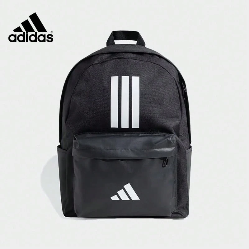 Adidas Classic Solid Color Fabric Backpack, Regular Fit, Unisex Couple Style, Black JD9563 - Black - View 1