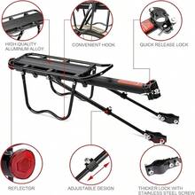 1pc Bicycle Rear Rack, Mountain Bike Aluminum Alloy Road Bike Alloy Rear Carrier, Quick Release Mountain Road Bike Rear Rack, Universal Adjustable Bicycle Luggage Rack - Multicolor - View 5