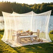 White Mosquito Netting 220*200*240cm For Patio | Heavy Duty Gazebo Net | Sunshade Canopy, Suitable For Porch, Garden And Terrace | Outdoor Home Insect Screen Extra Large Outdoor Mosquito Netting Patio Terrace Single Door Mosquito Net Gazebo Tent Insect-Proof Hanging Curtain Mosquito Protection - Multiple Styles - View 13